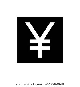 Estilo de Ilustración vectorial de icono de signo de yen