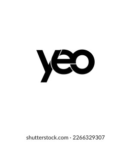 yeo lettering initial monogram logo design