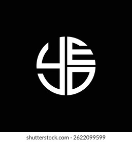 YEO logo YEO icono YEOvector YEO monograma YEOletter YEOminimalista YEO Círculo YEOflat Diseño de logotipo abstracto plano moderno único.
