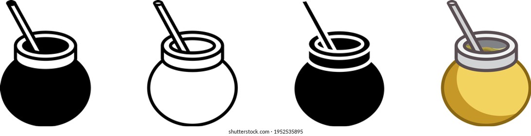 yerba mate icon , Vector illustration