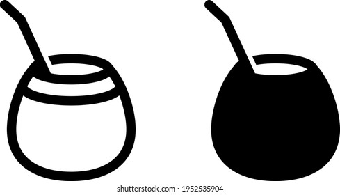 yerba mate icon , Vector illustration