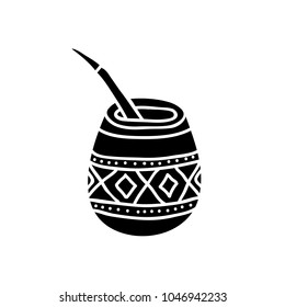 Yerba mate tea doodle icon