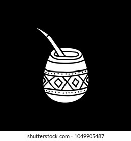 Yerba mate tea doodle icon