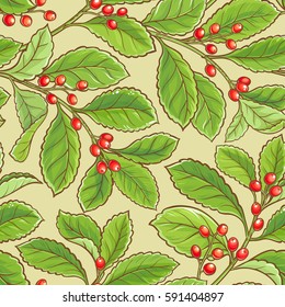 yerba mate vectpr  seamless pattern on color background
