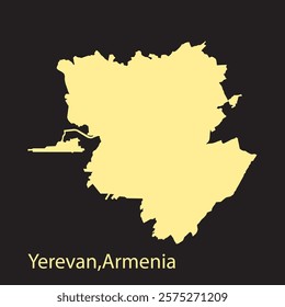 Yerevan Armenia city map vector illustration siymbol design