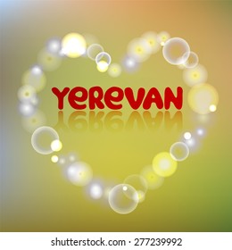 yerevan blurred background. stock vector illustration