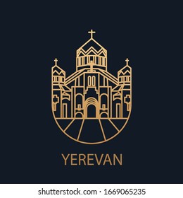 Yerevan city. Icon capital of Armenia.