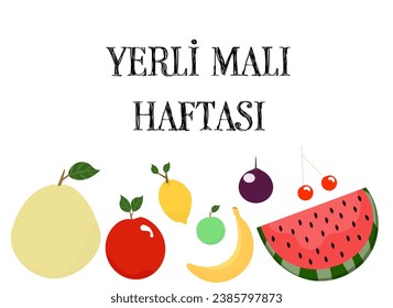 Yerli Malı Haftası template design. Text translate: Domestic Goods Week