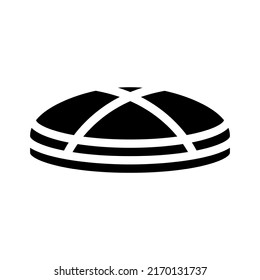 yermolka hat glyph icon vector. yermolka hat sign. isolated symbol illustration