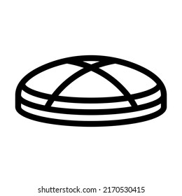 yermolka hat line icon vector. yermolka hat sign. isolated contour symbol black illustration