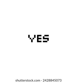 yes 8 bit text Pixel art 8-bit for game 