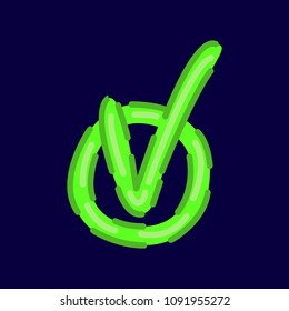Yes, agree checkmark. Vector illustration