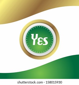 yes art sticker label