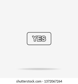 Yes banner icon. Vector concept illustration for design.
