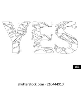 Yes broken text
