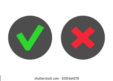 YES BUTTON and NO BUTTON icon. Vector.