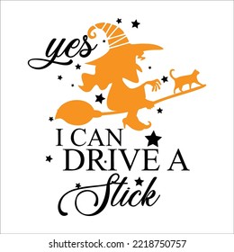 yes i can drive a stick typography illustration