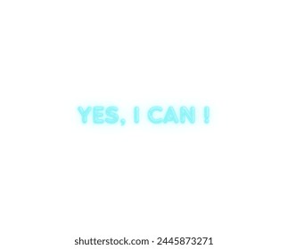 yes I can text vector design in beautiful background