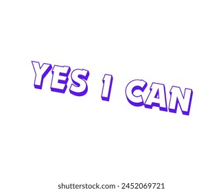 yes I can text vector design isolated in white background