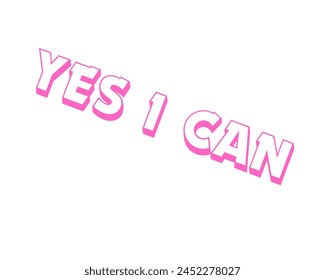 yes I can text vector design isolated in white background