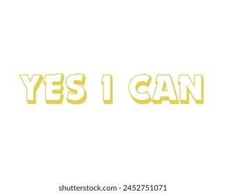 yes I can text vector design isolated in white background