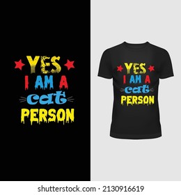 Sí, soy un gato... una camiseta. diseño vectorial.