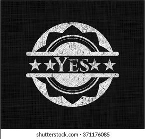 Yes chalkboard emblem