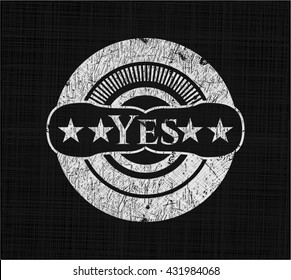 Yes chalkboard emblem