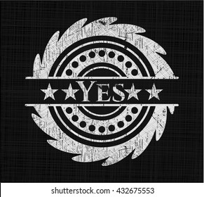 Yes chalkboard emblem