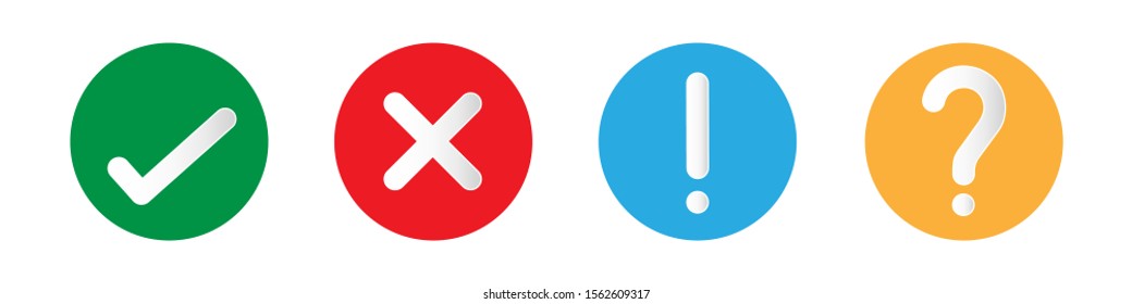 Yes check no question mark vector illustration icon