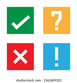 Yes check no question mark vector illustration icon