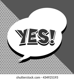 yes! - Comic Speech Bubble, Cartoon