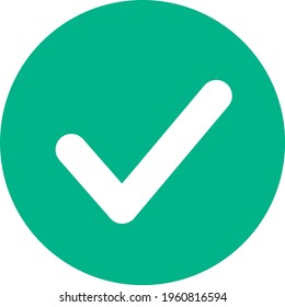 YES correct icon. OK vector for webdesign