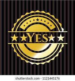 Yes gold badge or emblem