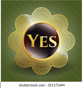 Yes gold badge or emblem