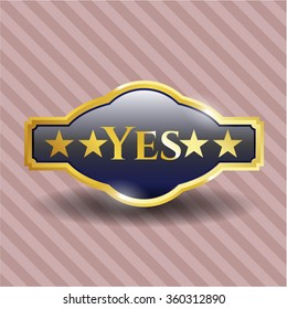Yes gold shiny badge