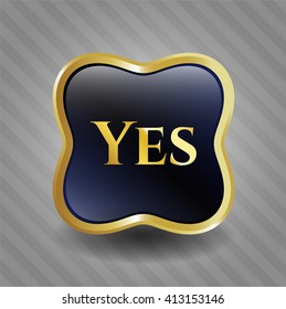 Yes golden badge or emblem