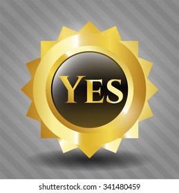 Ja goldenes Emblem