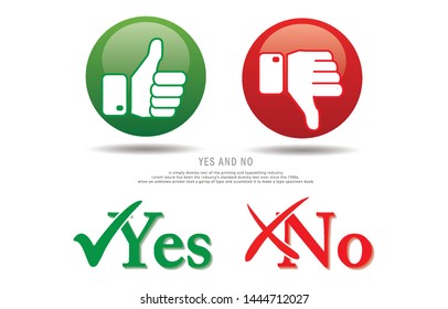Yes green collor. No red collor. Check box list icons set. green and red isolated on white background.vector illustration
