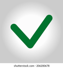  Yes icon, vector illustration. Flat design style