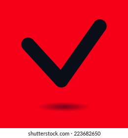  Yes icon, vector illustration. Flat design style