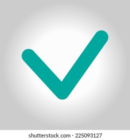  Yes icon, vector illustration. Flat design style