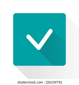  Yes icon, vector illustration. Flat design style