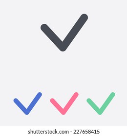  Yes icon, vector illustration. Flat design style