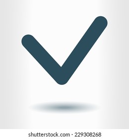  Yes icon, vector illustration. Flat design style