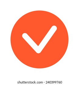  Yes icon, vector illustration. Flat design style