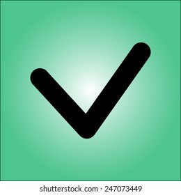  Yes icon, vector illustration. Flat design style