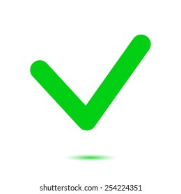  Yes icon, vector illustration. Flat design style