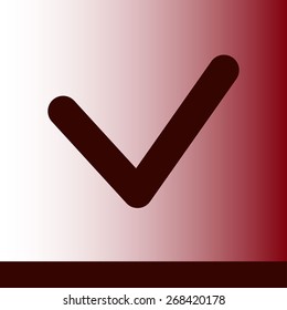  Yes icon, vector illustration. Flat design style