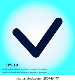  Yes icon, vector illustration. Flat design style